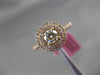 ESTATE .71CT WHITE & FANCY YELLOW DIAMOND 18KT YELLOW GOLD HALO ENGAGEMENT RING