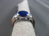 ANTIQUE PLATINUM 4.83CT DIAMOND & AAA SAPPHIRE 3 STONE ENGAGEMENT RING E/F VVS