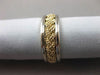 ANTIQUE WIDE 14KT WHITE & YELLOW GOLD WOVEN WEDDING ANNIVERSARY RING 7mm #23564