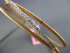 ESTATE .30CT DIAMOND 14KT WHITE & ROSE GOLD CRISS CROSS MESH BAR BANGLE BRACELET