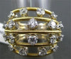 ESTATE LARGE 1.49CT DIAMOND 14KT YELLOW GOLD ETOILE LARGE FUN RING ONE OF A KIND