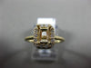 ESTATE .19CT DIAMOND 14KT YELLOW GOLD 3D OCTAGON HALO SEMI MOUNT ENGAGEMENT RING