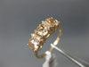 ESTATE .96CT ROUND DIAMOND & AAA OVAL MORGANITE 14KT ROSE GOLD ANNIVERSARY RING