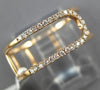 ESTATE WIDE .15CT ROUND DIAMOND 14KT ROSE GOLD 3D CLASSIC DOUBLE ROW FUN RING