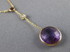 ESTATE 6.0CT AAA MULTI GEM 14KT YELLOW GOLD 3D BY THE YARD LARIAT FUN NECKLACE