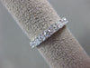 ESTATE .97CT DIAMOND 18K WHITE GOLD ROUND SEMI ETERNITY WEDDING ANNIVERSARY RING
