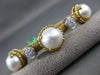 LARGE .55CT DIAMOND & AAA SOUTH SEA PEARL 18K TWO TONE GOLD 3D BANGLE BRACELET