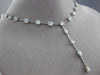 ESTATE 15.34CT DIAMOND 18KT WHITE GOLD 3D DIAMOND BY THE YARD LARIAT NECKLACE