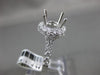 ESTATE LARGE 1.37CT ROUND DIAMOND 18KT WHITE GOLD 3D SEMI MOUNT ENGAGEMENT RING