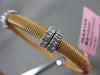 ESTATE .60CT DIAMOND 14KT WHITE & ROSE GOLD MESH FLEXIBLE BANGLE BRACELET