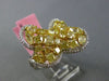 ESTATE LARGE 4.33CT WHITE & INTENSE YELLOW DIAMOND 18KT GOLD BUTTERFLY RING
