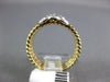 ESTATE .14CT DIAMOND 14KT WHITE & YELLOW TONE GOLD CLASSIC X LOVE ROPE FUN RING