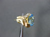 ESTATE LARGE 6.24CT DIAMOND & AAA BLUE TOPAZ 14KT TWO TONE GOLD CLIP ON EARRINGS