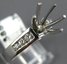 .36CT DIAMOND 14KT WHITE GOLD 3D ROUND CHANNEL SEMI MOUNT ENGAGEMENT RING #15824