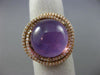 LARGE 16.80CT DIAMOND & KABOCHON AMETHYST 14KT ROSE GOLD MULTI ROW CIRCULAR RING