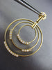 ESTATE LARGE .60CT DIAMOND 14KT YELLOW GOLD 3D CIRCULAR ETOILE HANGING EARRINGS