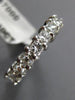 ESTATE 3.40CT PRINCESS DIAMOND PLATINUM GOLD 3D ETERNITY ANNIVERSARY RING #17289