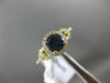 ESTATE 1.22CT DIAMOND & AAA ALEXANDRITE 14K YELLOW GOLD FILIGREE ENGAGEMENT RING