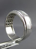 ESTATE WIDE 1.34CT DIAMOND 14KT WHITE GOLD 3D MULTI ROW ANNIVERSARY RING #23472
