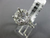 ESTATE LARGE 1.04CT DIAMOND 14KT WHITE GOLD 3D HALO SEMI MOUNT ENGAGEMENT RING