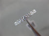 ESTATE .97CT DIAMOND 18K WHITE GOLD ROUND SEMI ETERNITY WEDDING ANNIVERSARY RING