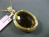 ESTATE LARGE 20.0CT AAA CITRINE 14KT YELLOW GOLD WOVEN FILIGREE FLOATING PENDANT