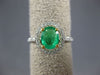 ESTATE 1.08CT DIAMOND & AAA EMERALD 18KT TWO TONE GOLD 3D HALO ENGAGEMENT RING