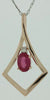 .67CT DIAMOND & AAA RUBY 14KT ROSE GOLD 3D OVAL & ROUND SQUARE INFINITY PENDANT