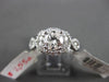 ESTATE WIDE 1.57CT DIAMOND 18KT WHITE GOLD 3D HALO INFINITY ENGAGEMENT RING