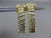 ESTATE LARGE 1.36CT DIAMOND 14KT YELLOW GOLD TWO ROW UMBRELLA HANGING EARRINGS