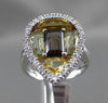 ESTATE WIDE 4.01CT DIAMOND & MULTI GEM 14KT WHITE GOLD 3D PEAR SHAPE HALO RING