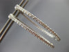 1.36CT DIAMOND 14KT WHITE GOLD 3D INSIDE OUT LUCIDA OVAL HOOP EARRINGS #MILANO