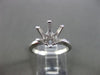 ESTATE 14KT WHITE GOLD 3D 6 PRONG CLASSIC SEMI MOUNT ENGAGEMENT RING #24577