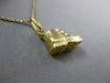 ESTATE 14KT YELLOW GOLD 3D HANDCRAFTED BABY BOOT CHARM PENDANT WITH CHAIN #25294
