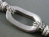 ESTATE WIDE .80CT DIAMOND 14KT WHITE GOLD 3D SHINY & MATTE LINK CHAIN BRACELET