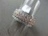 ESTATE WIDE 1.79CT 18KT WHITE & ROSE GOLD 3D MULTI ROW ZIG ZAG ANNIVERSARY RING