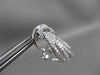 ESTATE .50CT DIAMOND 14K WHITE GOLD MULTI ROW LOVE KNOT CLIP ON HANGING EARRINGS