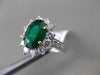 ESTATE 3.47CT DIAMOND & EMERALD PLATINUM 18K YELLOW GOLD ENGAGEMENT RING E/F VVS