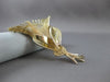 ANTIQUE LARGE 14KT YELLOW GOLD EXOTIC FLOWER BROOCH PIN SIMPLY AMAZING! #19766