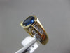 ESATE WIDE 1.89CT DIAMOND & SAPPHIRE 14K TWO TONE GOLD SEMI BEZL ENGAGEMENT RING