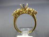 ESTATE LARGE 1.23CT DIAMOND 14K YELLOW GOLD V SHAPE SEMI MOUNT ENGAGEMENT RING