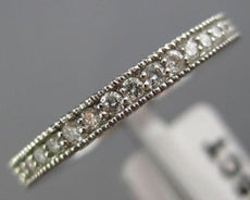 ANTIQUE .35CT DIAMOND 14KT WHITE GOLD 3D FILIGREE WEDDING ANNIVERSARY RING #183