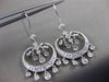 ESTATE LARGE .62CT DIAMOND 14K WHITE GOLD LEVER BACK HANGING CHANDELIER EARRINGS