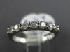 ESTATE .51CT ROUND DIAMOND 14KT WHITE GOLD 3D CLASSIC 7 STONE ANNIVERSARY RING