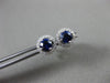 ESTATE .71CT DIAMOND & SAPPHIRE 18KT WHITE GOLD 3D ROUND JACKET & STUD EARRINGS