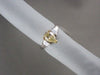 ESTATE 1.74CT WHITE & FANCY YELLOW DIAMOND 18KT GOLD PEAR SHAPE ENGAGEMENT RING