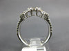 ESTATE 1.18CT DIAMOND 14K WHITE GOLD FLOWER PAST PRESENT FUTURE ANNIVERSARY RING