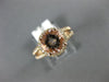 ESTATE LARGE 2.25CT DIAMOND & AAA MORGANITE 14KT ROSE GOLD HALO ENGAGEMENT RING