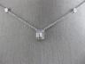 ESTATE .23CT DIAMOND 18KT WHITE GOLD 3D CLASSIC RECTANGULAR BY THE YARD NECKLACE