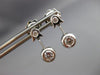 ESTATE .37CT DIAMOND 18K WHITE GOLD TULIP BEZEL HANGING FLOWER EARRINGS #11427